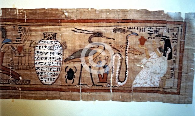 Book of the Dead, detail of a papyrus.