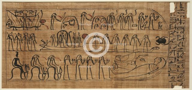Book of Amduat of Buiruharmut, with Elements of the Tenth through Twelfth Hours, 1000-900 BC. Creator: Unknown.