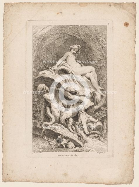 Book of Fountains: No. 4, c. 1736. Creator: Gabriel Huquier (French, 1695-1772).