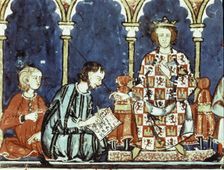 Book of Games (1282), miniature of dices rules of Alfonso X The Wise (1221-1284), king of Cast…