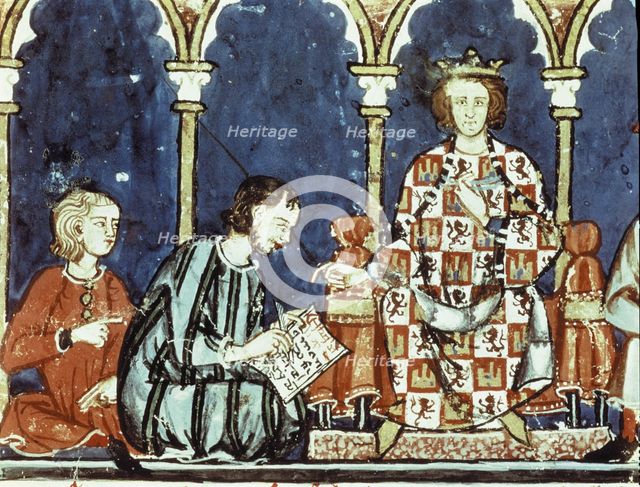 Book of Games' (1282), miniature of dices rules of Alfonso X 'The Wise' (1221-1284), king of Cast…
