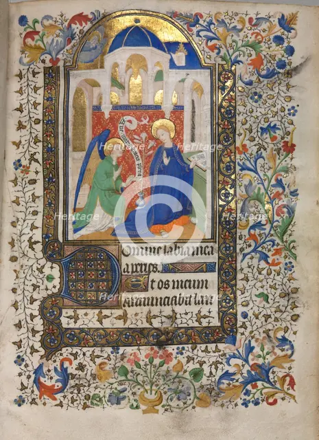 Book of Hours (Use of Paris): Annunciation, c. 1420. Creator: Boucicaut Master (French, Paris, active about 1410-25), follower of.
