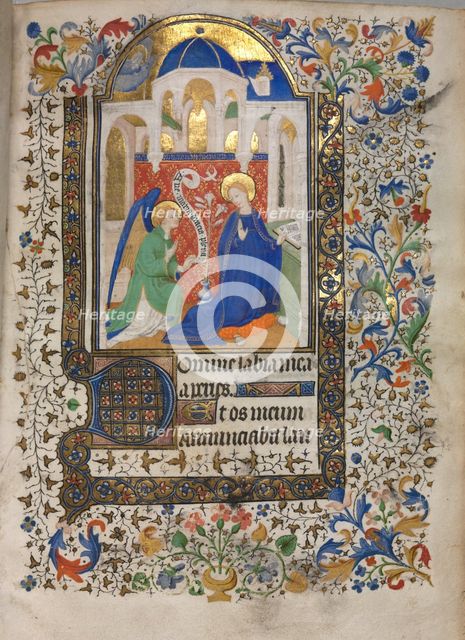 Book of Hours (Use of Paris): Annunciation, c. 1420. Creator: Boucicaut Master (French, Paris, active about 1410-25), follower of.