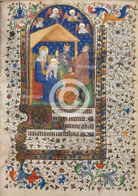 Book of Hours (Use of Paris): Adoration of the Magi, c. 1420. Creator: Boucicaut Master (French, Paris, active about 1410-25), follower of.
