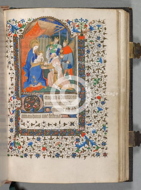 Book of Hours (Use of Paris): Fol. 67r, Adoration of the Magi, c. 1420. Creator: The Bedford Master (French, Paris, active c. 1405-30), possibly studio or workshop of.