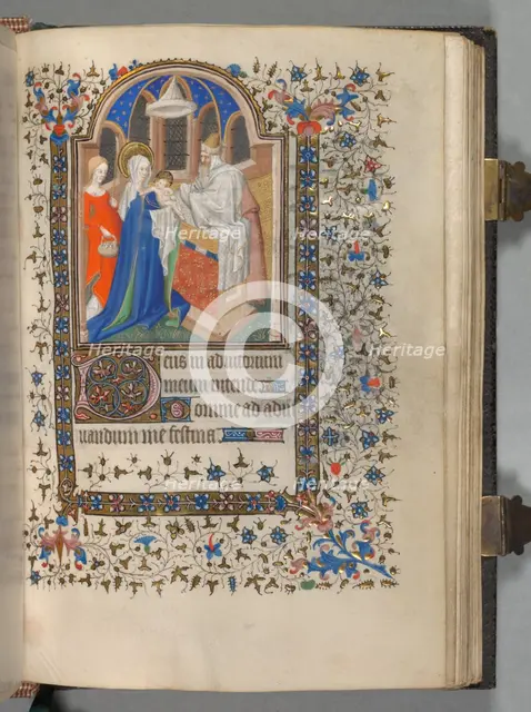 Book of Hours (Use of Paris): Fol. 72r, Presentation at the Temple, c. 1420. Creator: The Bedford Master (French, Paris, active c. 1405-30), possibly studio or workshop of.