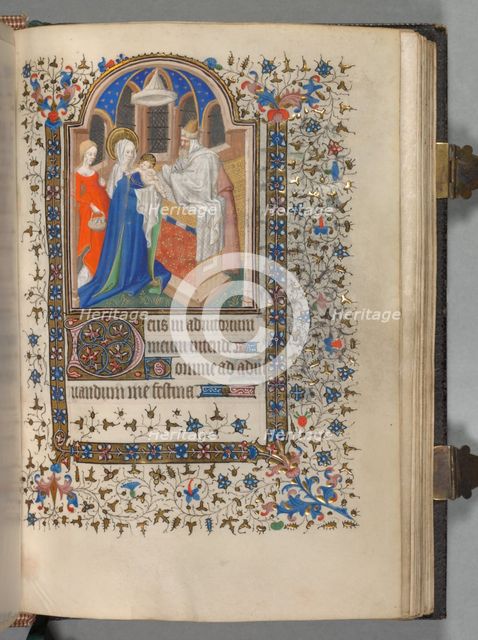 Book of Hours (Use of Paris): Fol. 72r, Presentation at the Temple, c. 1420. Creator: The Bedford Master (French, Paris, active c. 1405-30), possibly studio or workshop of.