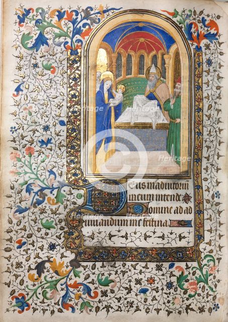 Book of Hours (Use of Paris): Presentation at the Temple, c. 1420. Creator: Boucicaut Master (French, Paris, active about 1410-25), follower of.
