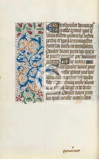 Book of Hours (Use of Rouen): fol. 149v, c. 1470. Creator: Master of the Geneva Latini (French, active Rouen, 1460-80).