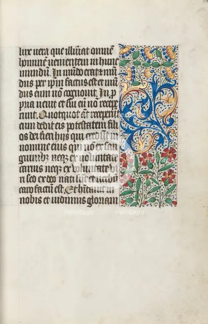Book of Hours (Use of Rouen): fol. 14r, c. 1470. Creator: Master of the Geneva Latini (French, active Rouen, 1460-80).