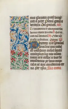 Book of Hours (Use of Rouen): fol. 14v, c. 1470. Creator: Master of the Geneva Latini (French, active Rouen, 1460-80)