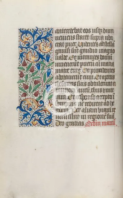 Book of Hours (Use of Rouen): fol. 17v, c. 1470. Creator: Master of the Geneva Latini (French, active Rouen, 1460-80).