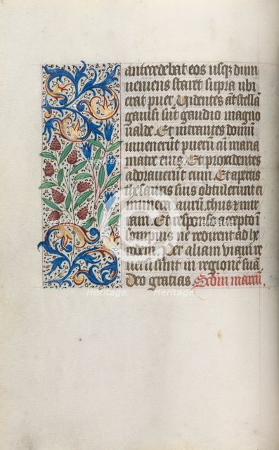 Book of Hours (Use of Rouen): fol. 17v, c. 1470. Creator: Master of the Geneva Latini (French, active Rouen, 1460-80).