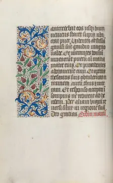 Book of Hours (Use of Rouen): fol. 17v, c. 1470. Creator: Master of the Geneva Latini (French, active Rouen, 1460-80)