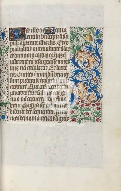 Book of Hours (Use of Rouen): fol. 18r, c. 1470. Creator: Master of the Geneva Latini (French, active Rouen, 1460-80).
