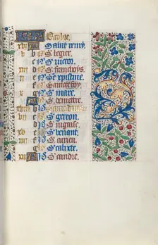 Book of Hours (Use of Rouen): fol. 10r, c. 1470. Creator: Master of the Geneva Latini (French, active Rouen, 1460-80)