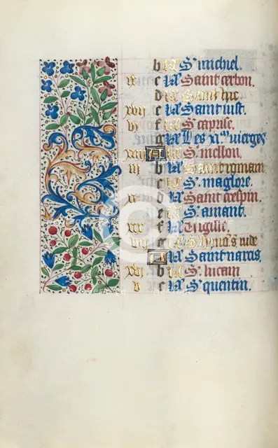 Book of Hours (Use of Rouen): fol. 10v, c. 1470. Creator: Master of the Geneva Latini (French, active Rouen, 1460-80).