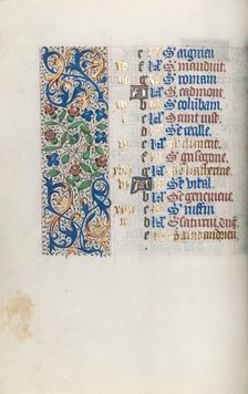 Book of Hours (Use of Rouen): fol. 11v, c. 1470. Creator: Master of the Geneva Latini (French, active Rouen, 1460-80)