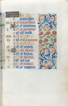 Book of Hours (Use of Rouen): fol. 12r, c. 1470. Creator: Master of the Geneva Latini (French, active Rouen, 1460-80)