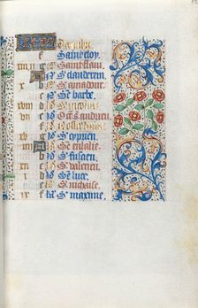 Book of Hours (Use of Rouen): fol. 12r, c. 1470. Creator: Master of the Geneva Latini (French, active Rouen, 1460-80)