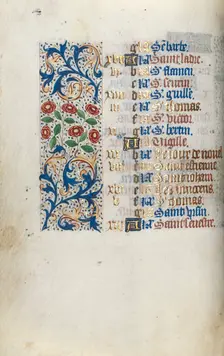 Book of Hours (Use of Rouen): fol. 12v, c. 1470. Creator: Master of the Geneva Latini (French, active Rouen, 1460-80)