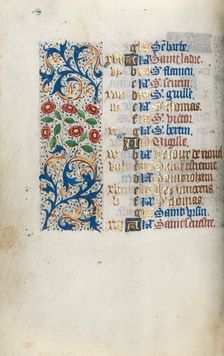 Book of Hours (Use of Rouen): fol. 12v, c. 1470. Creator: Master of the Geneva Latini (French, active Rouen, 1460-80)