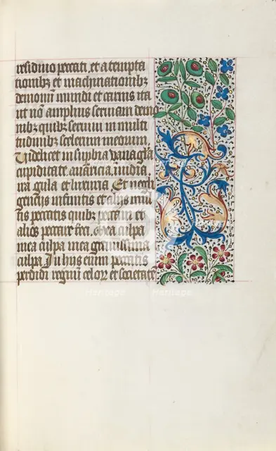 Book of Hours (Use of Rouen): fol. 25r, c. 1470. Creator: Master of the Geneva Latini (French, active Rouen, 1460-80).