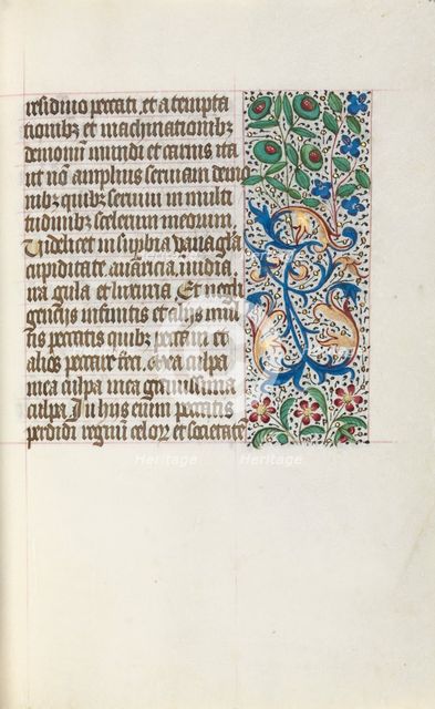 Book of Hours (Use of Rouen): fol. 25r, c. 1470. Creator: Master of the Geneva Latini (French, active Rouen, 1460-80).