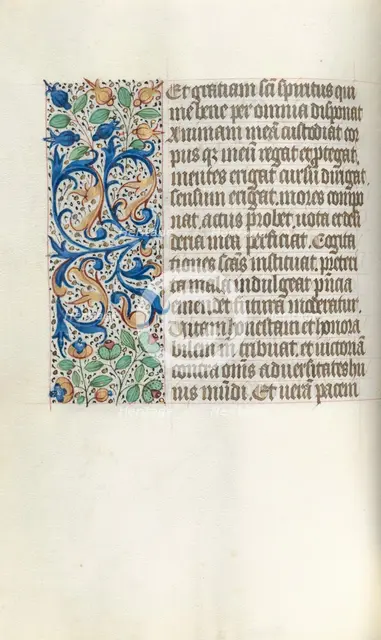 Book of Hours (Use of Rouen): fol. 21v, c. 1470. Creator: Master of the Geneva Latini (French, active Rouen, 1460-80).