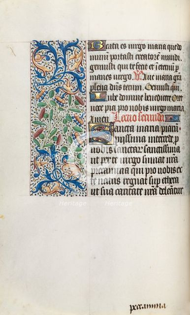 Book of Hours (Use of Rouen): fol. 35v, c. 1470. Creator: Master of the Geneva Latini (French, active Rouen, 1460-80).