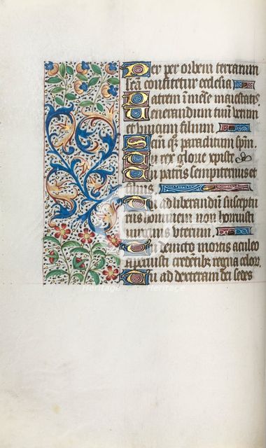 Book of Hours (Use of Rouen): fol. 37v, c. 1470. Creator: Master of the Geneva Latini (French, active Rouen, 1460-80).