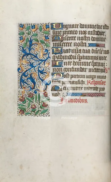 Book of Hours (Use of Rouen): fol. 38v, c. 1470. Creator: Master of the Geneva Latini (French, active Rouen, 1460-80).