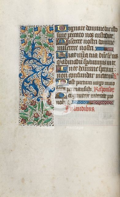 Book of Hours (Use of Rouen): fol. 38v, c. 1470. Creator: Master of the Geneva Latini (French, active Rouen, 1460-80).