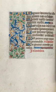 Book of Hours (Use of Rouen): fol. 38v, c. 1470. Creator: Master of the Geneva Latini (French, active Rouen, 1460-80)