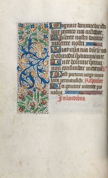 Book of Hours (Use of Rouen): fol. 38v, c. 1470. Creator: Master of the Geneva Latini (French, active Rouen, 1460-80)