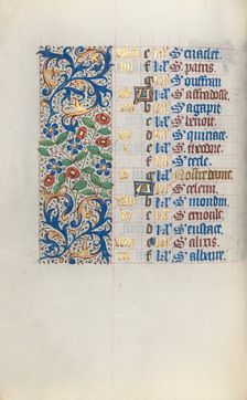 Book of Hours (Use of Rouen): fol. 3v, c. 1470. Creator: Master of the Geneva Latini (French, active Rouen, 1460-80)