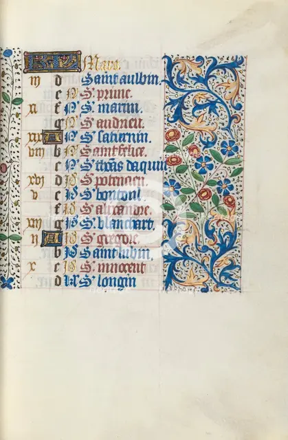 Book of Hours (Use of Rouen): fol. 3r, c. 1470. Creator: Master of the Geneva Latini (French, active Rouen, 1460-80).