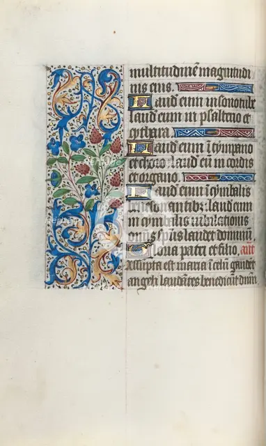 Book of Hours (Use of Rouen): fol. 46v, c. 1470. Creator: Master of the Geneva Latini (French, active Rouen, 1460-80).
