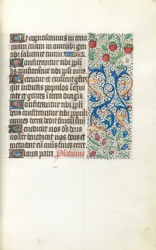 Book of Hours (Use of Rouen): fol. 42r, c. 1470. Creator: Master of the Geneva Latini (French, active Rouen, 1460-80)