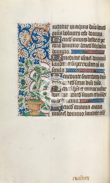 Book of Hours (Use of Rouen): fol. 43v, c. 1470. Creator: Master of the Geneva Latini (French, active Rouen, 1460-80).
