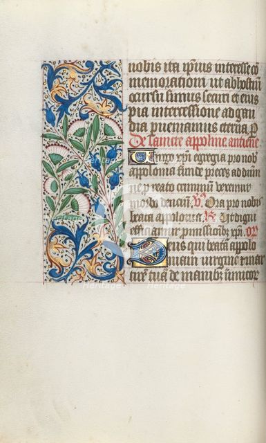 Book of Hours (Use of Rouen): fol. 54v, c. 1470. Creator: Master of the Geneva Latini (French, active Rouen, 1460-80).