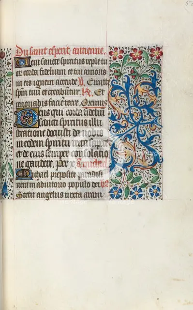 Book of Hours (Use of Rouen): fol. 50r, c. 1470. Creator: Master of the Geneva Latini (French, active Rouen, 1460-80).