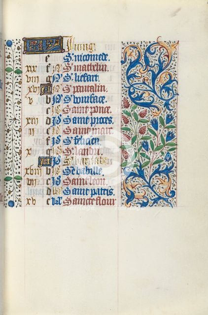 Book of Hours (Use of Rouen): fol. 51r, c. 1470. Creator: Master of the Geneva Latini (French, active Rouen, 1460-80).
