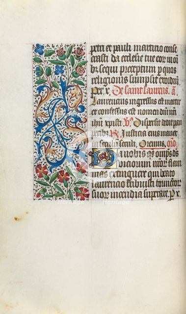 Book of Hours (Use of Rouen): fol. 51v, c. 1470. Creator: Master of the Geneva Latini (French, active Rouen, 1460-80).