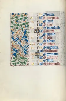 Book of Hours (Use of Rouen): fol. 5v, c. 1470. Creator: Master of the Geneva Latini (French, active Rouen, 1460-80)