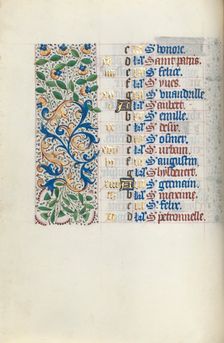 Book of Hours (Use of Rouen): fol. 5v, c. 1470. Creator: Master of the Geneva Latini (French, active Rouen, 1460-80)