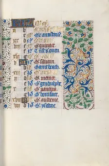 Book of Hours (Use of Rouen): fol. 5r, c. 1470. Creator: Master of the Geneva Latini (French, active Rouen, 1460-80)