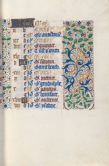 Book of Hours (Use of Rouen): fol. 5r, c. 1470. Creator: Master of the Geneva Latini (French, active Rouen, 1460-80)