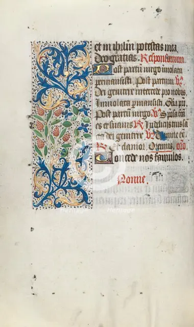 Book of Hours (Use of Rouen): fol. 66v, c. 1470. Creator: Master of the Geneva Latini (French, active Rouen, 1460-80).