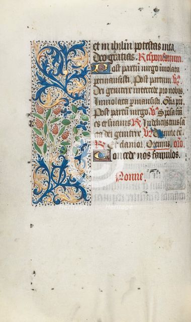 Book of Hours (Use of Rouen): fol. 66v, c. 1470. Creator: Master of the Geneva Latini (French, active Rouen, 1460-80).